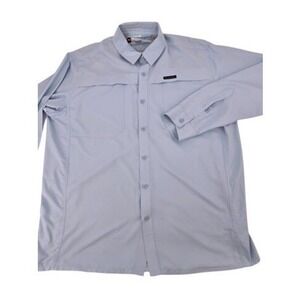 SIMMS‎ Guide Series Long Sleeve Fishing Shirt Light Blue Mens XL Quick Dry